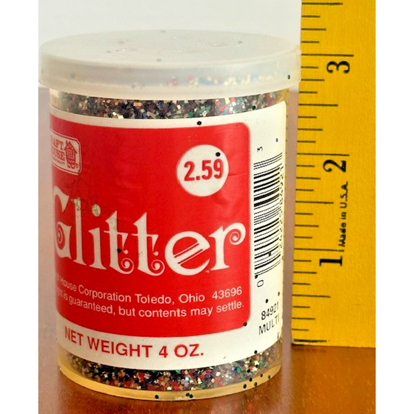 Vintage Glitter Multi-color Shaker Craft House 4 oz RED BLUE GREEN GOLD SILVER - Picture 4 of 8